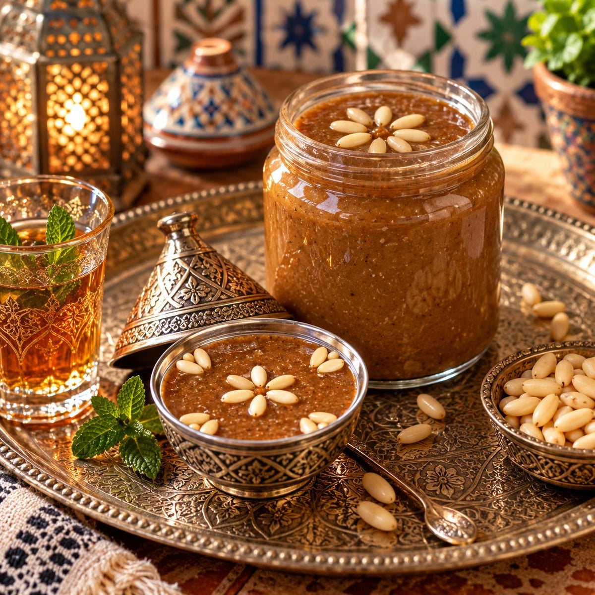 Zrir traditional Tunisian ground almond and sesame sweet