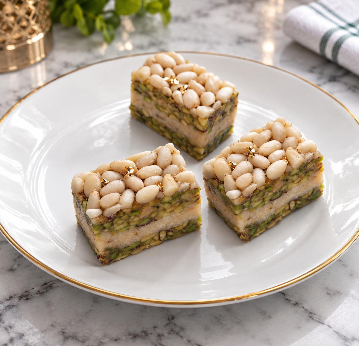 Daarna Bjawia with pine nuts almond and pistachio