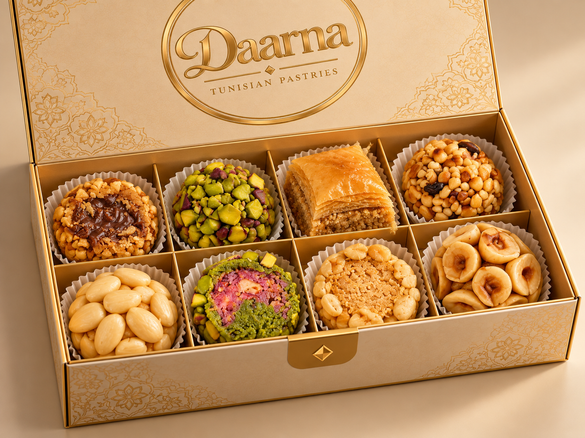 Daarna 8-piece Tunisian pastry discovery box for gifting