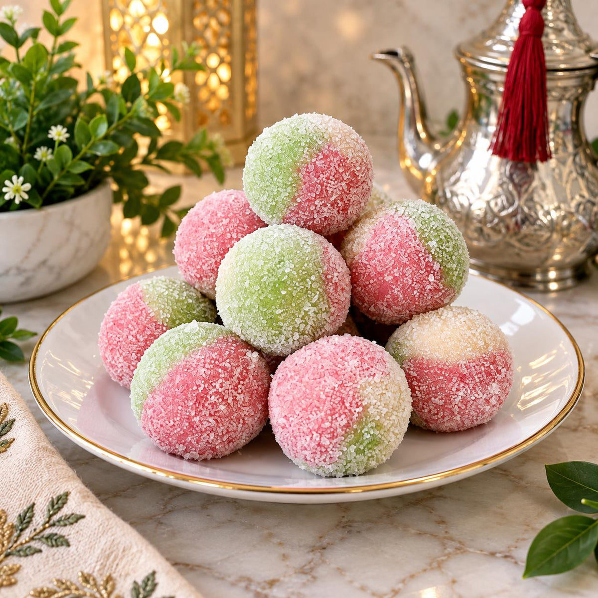 Daarna Almond and Pine Nuts Energy Ball handmade Tunisian sweet