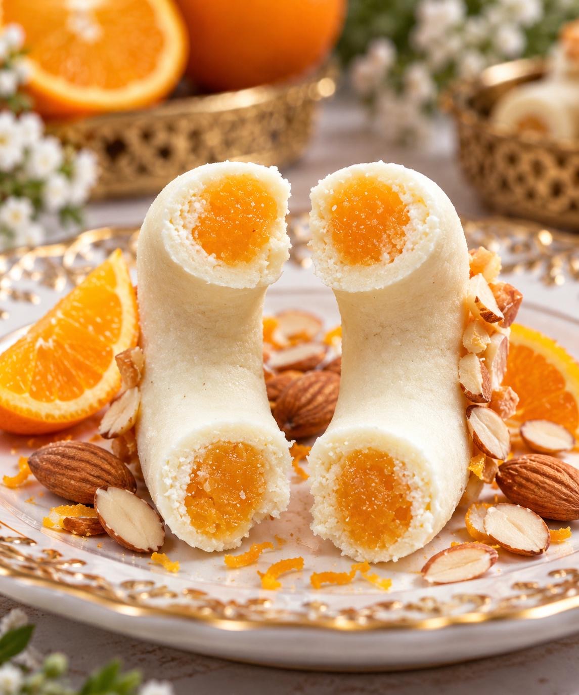 Kaak Warka Orange and Almond handmade Tunisian pastry by Daarna