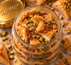 DaaRna Crashed Samsa Jar with pistachio, vanilla cream and caramel